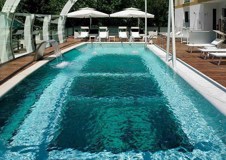 Hotel In Riccione With Suspended Pool Hotel Boemia