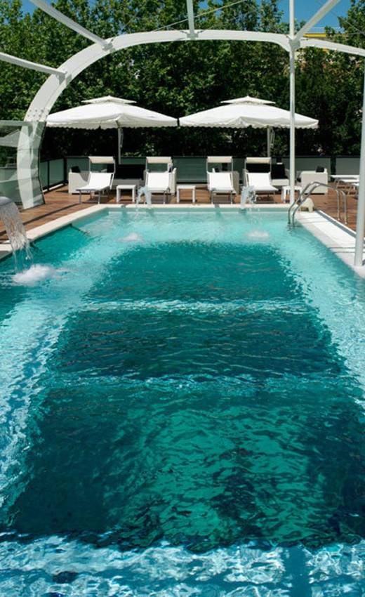 Hotel In Riccione With Suspended Pool Hotel Boemia